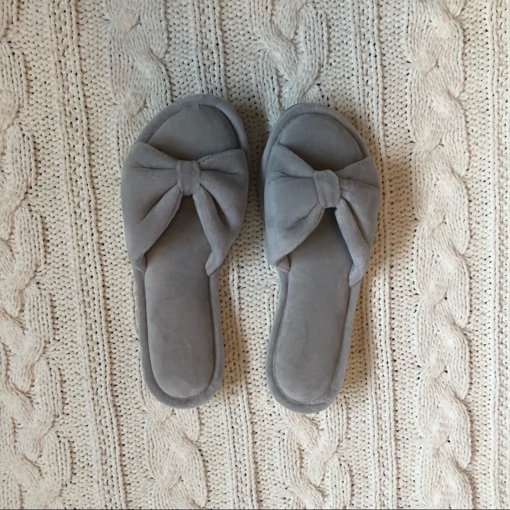 Charter Club large 9-10 gray slipper slide NWOT